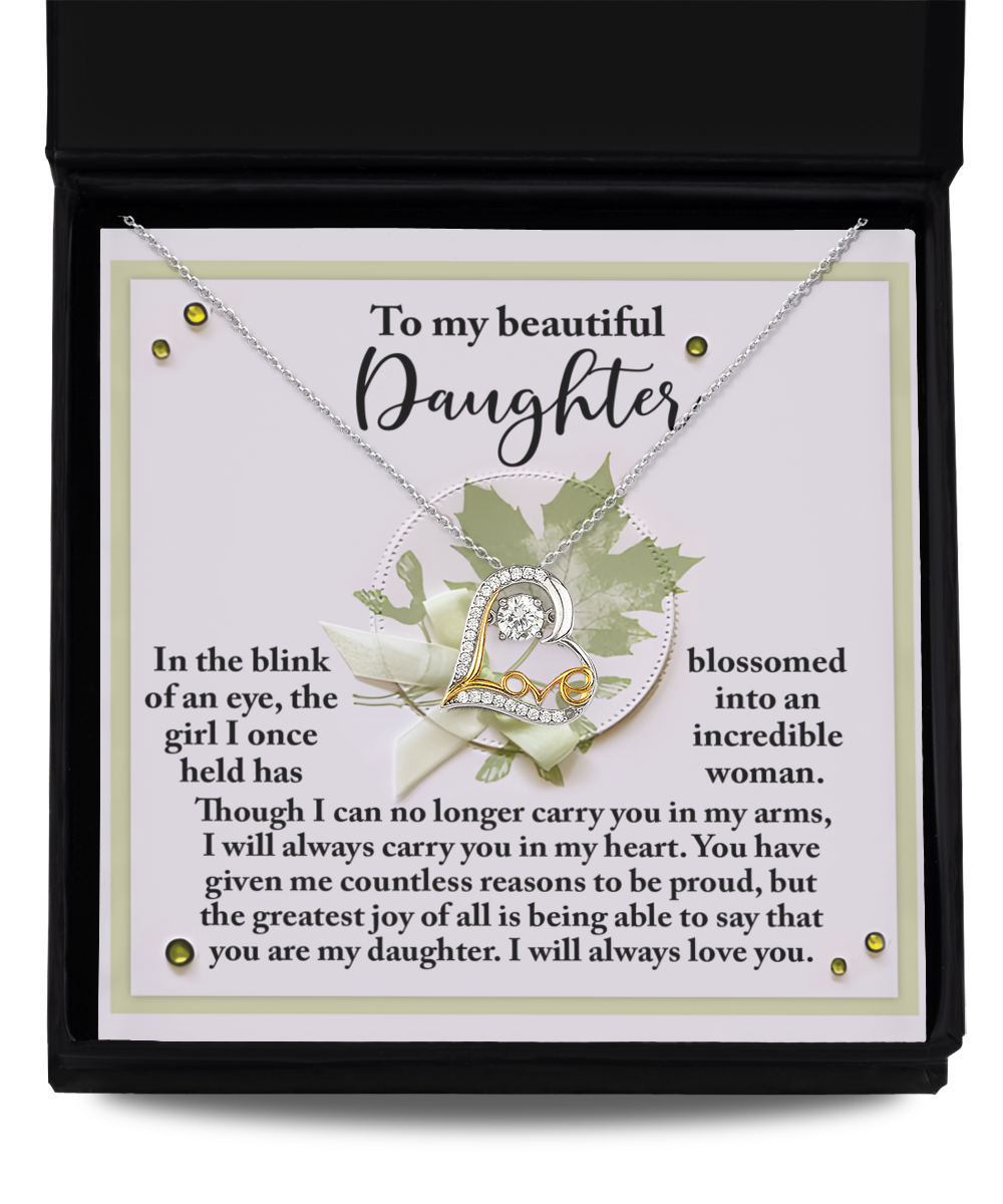 Daughter Heart Necklace - Incredible Woman