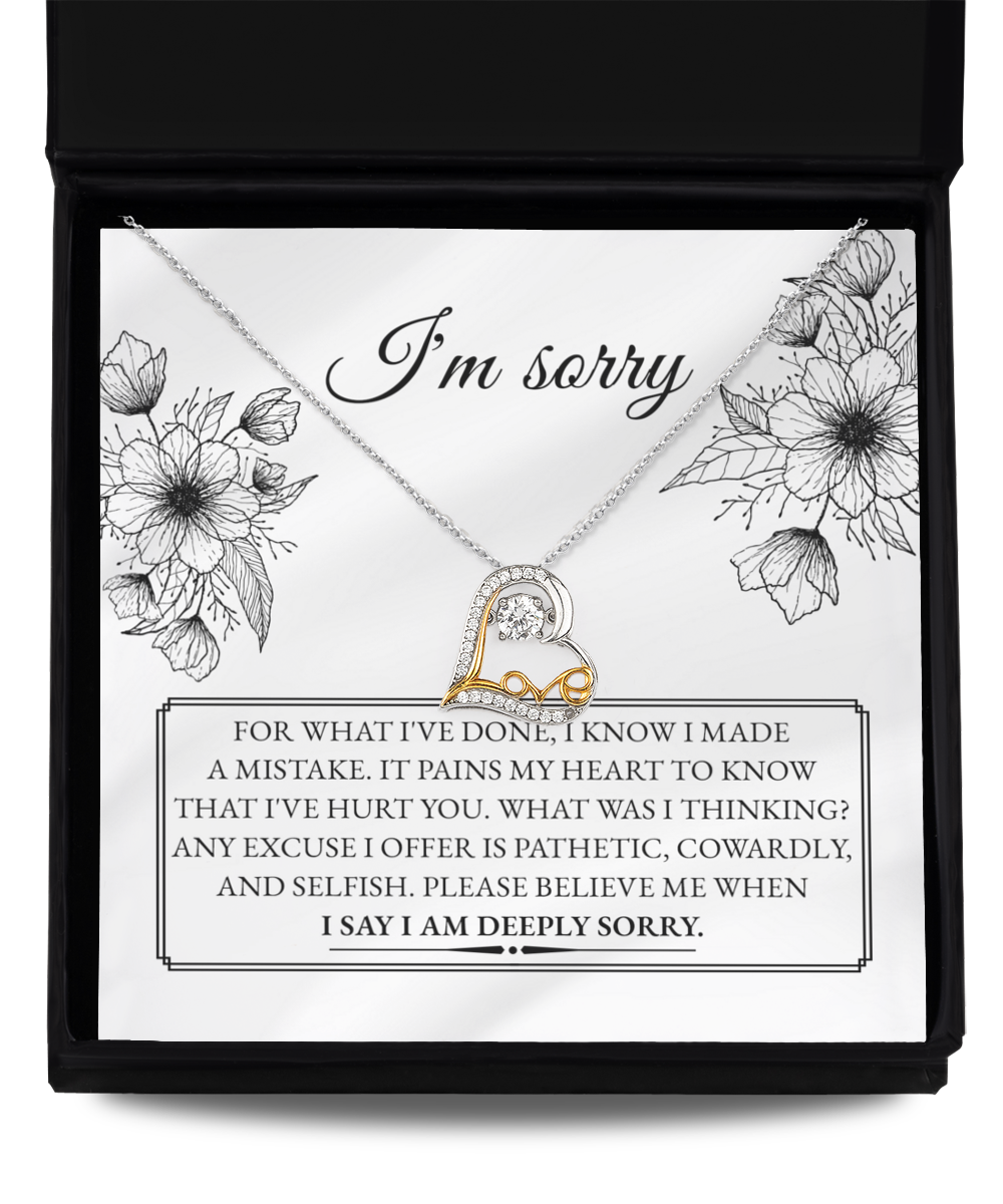 I'm Sorry Heart Necklace - Made A Mistake