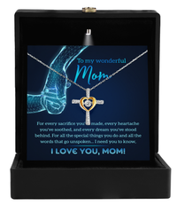 Load image into Gallery viewer, Mom Cross Necklace - Stood Behind
