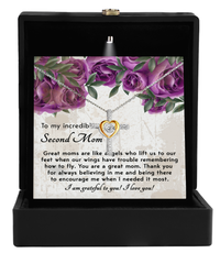 Load image into Gallery viewer, Bonus Mom Cross Necklace - Grateful For You
