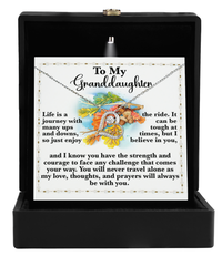 Load image into Gallery viewer, Granddaughter Heart Necklace - Never Travel Alone
