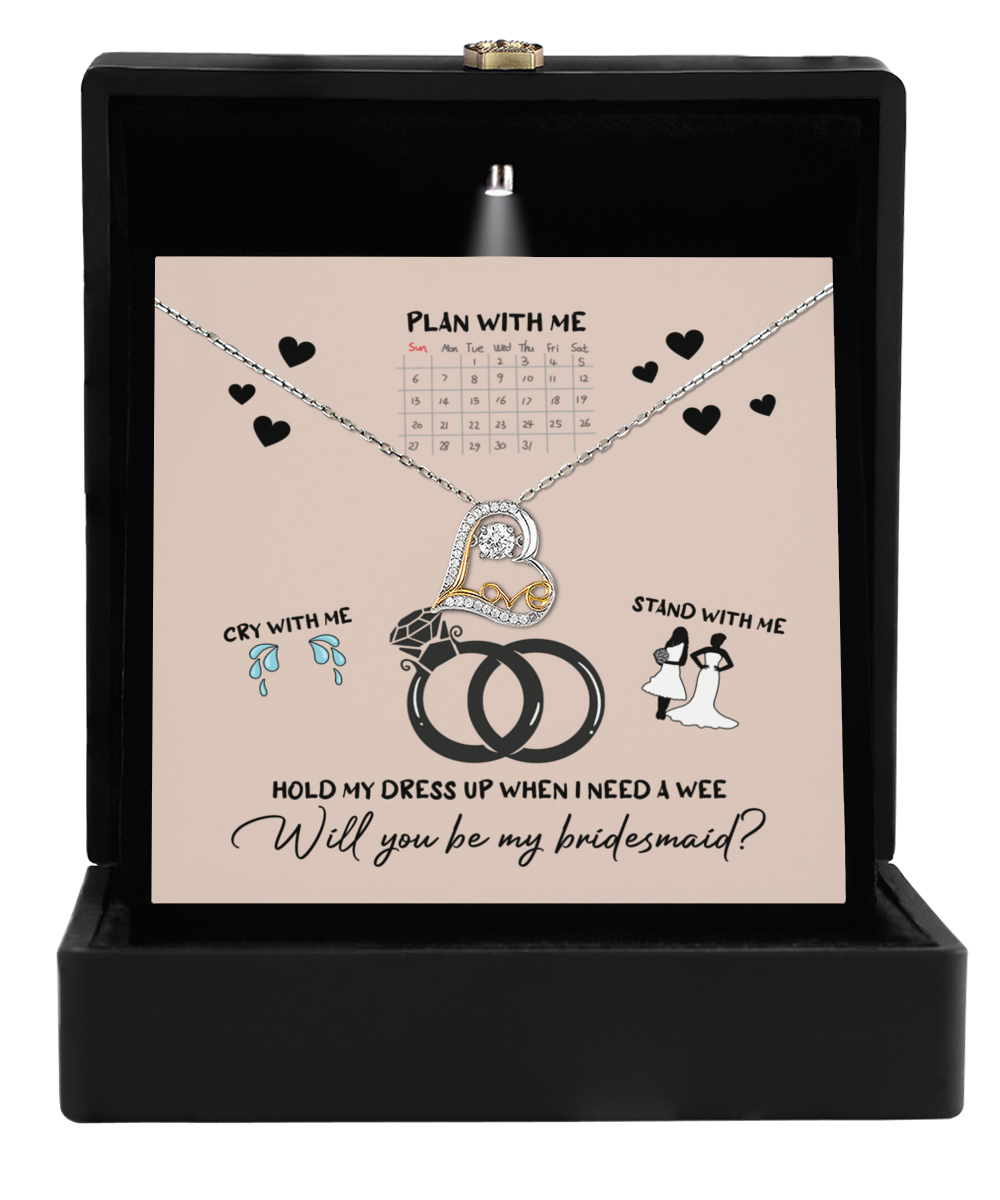 Will You Be My Bridesmaid - Heart Necklace