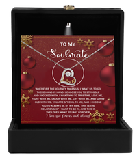 Load image into Gallery viewer, My Soulmate Heart Necklace - By Side
