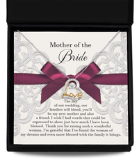 Load image into Gallery viewer, Bride&#39;s Mom Heart Necklace - My New Mother
