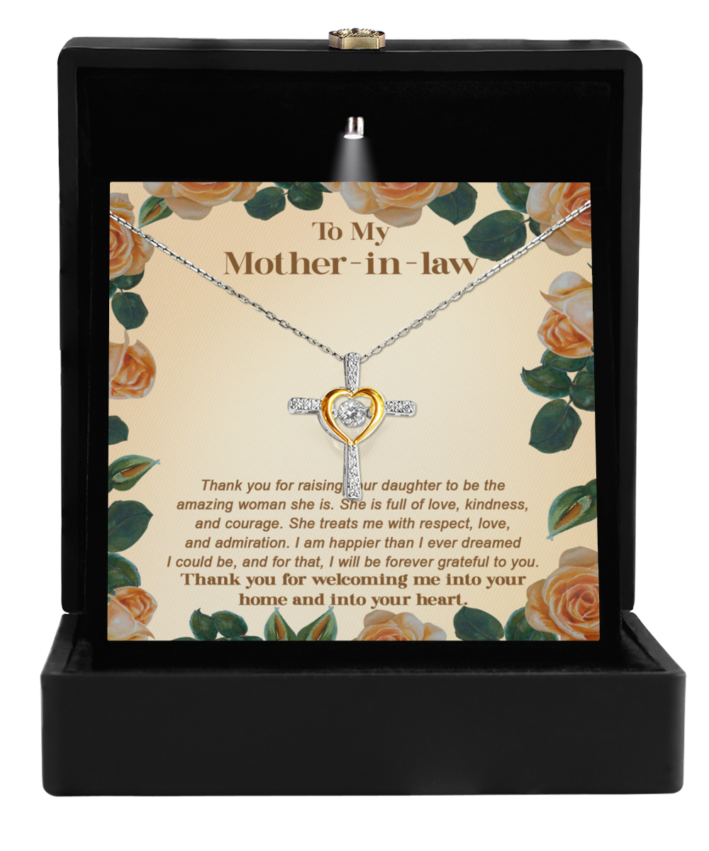 Mother in Law Cross Necklace - Grateful To You