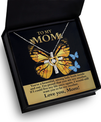 Load image into Gallery viewer, Mom Cross Necklace - Strong Lady
