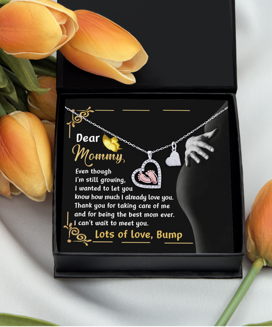 Mama To Be Baby Feet Necklace - Best Mom Ever