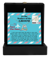 Load image into Gallery viewer, Mom of Groom Heart Necklace - Down The Aisle
