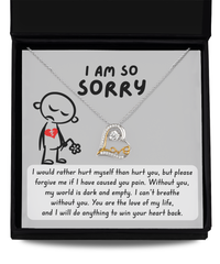 Load image into Gallery viewer, I&#39;m Sorry Heart Necklace - Dark And Empty
