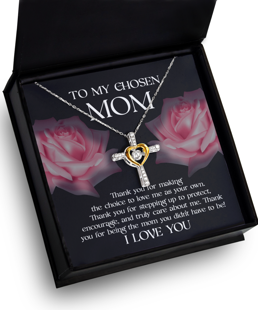 Bonus Mom Cross Necklace - Chosen