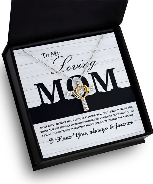 Mom Cross Necklace - Loving As You