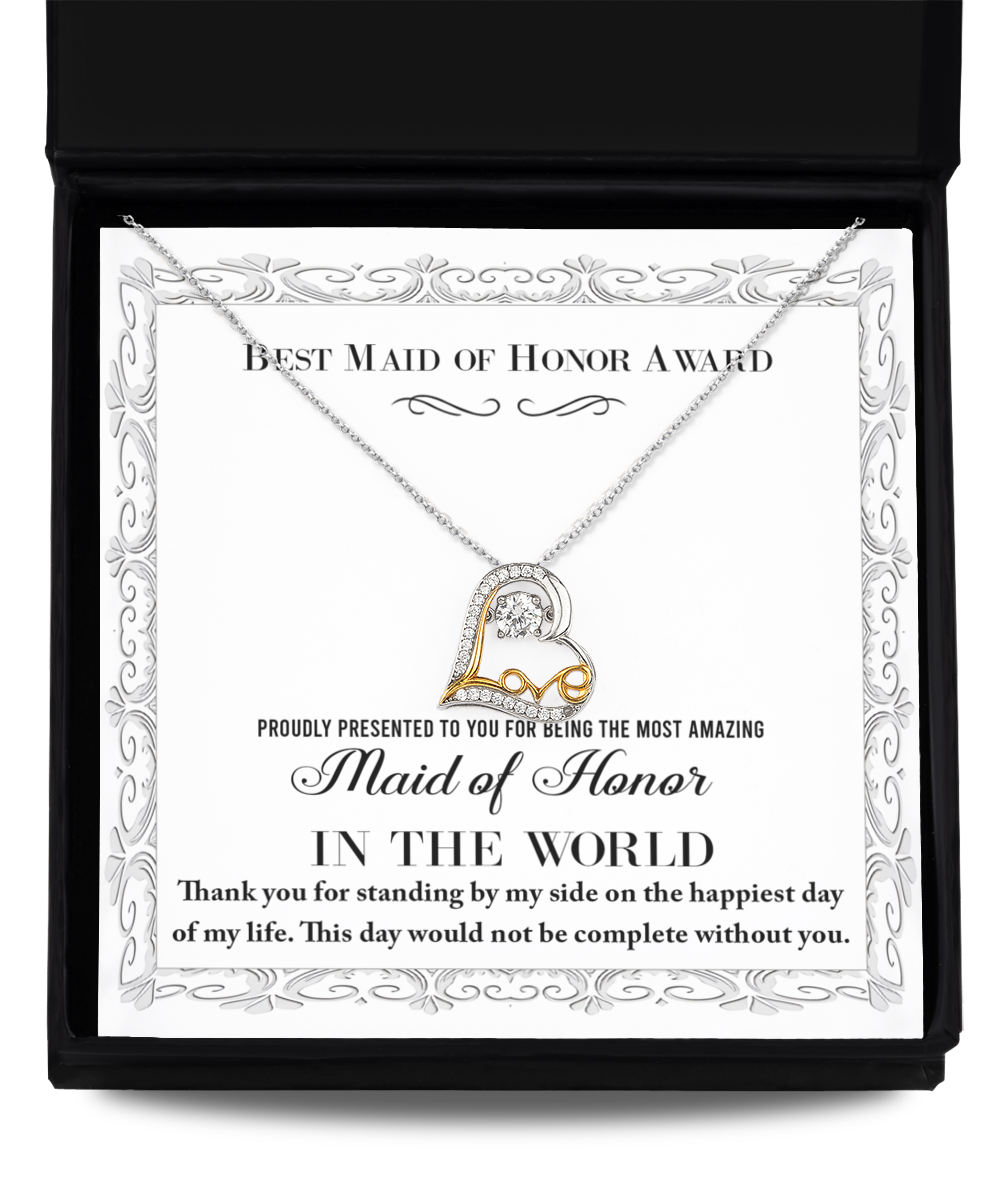 Maid of Honor Heart Necklace - My Life