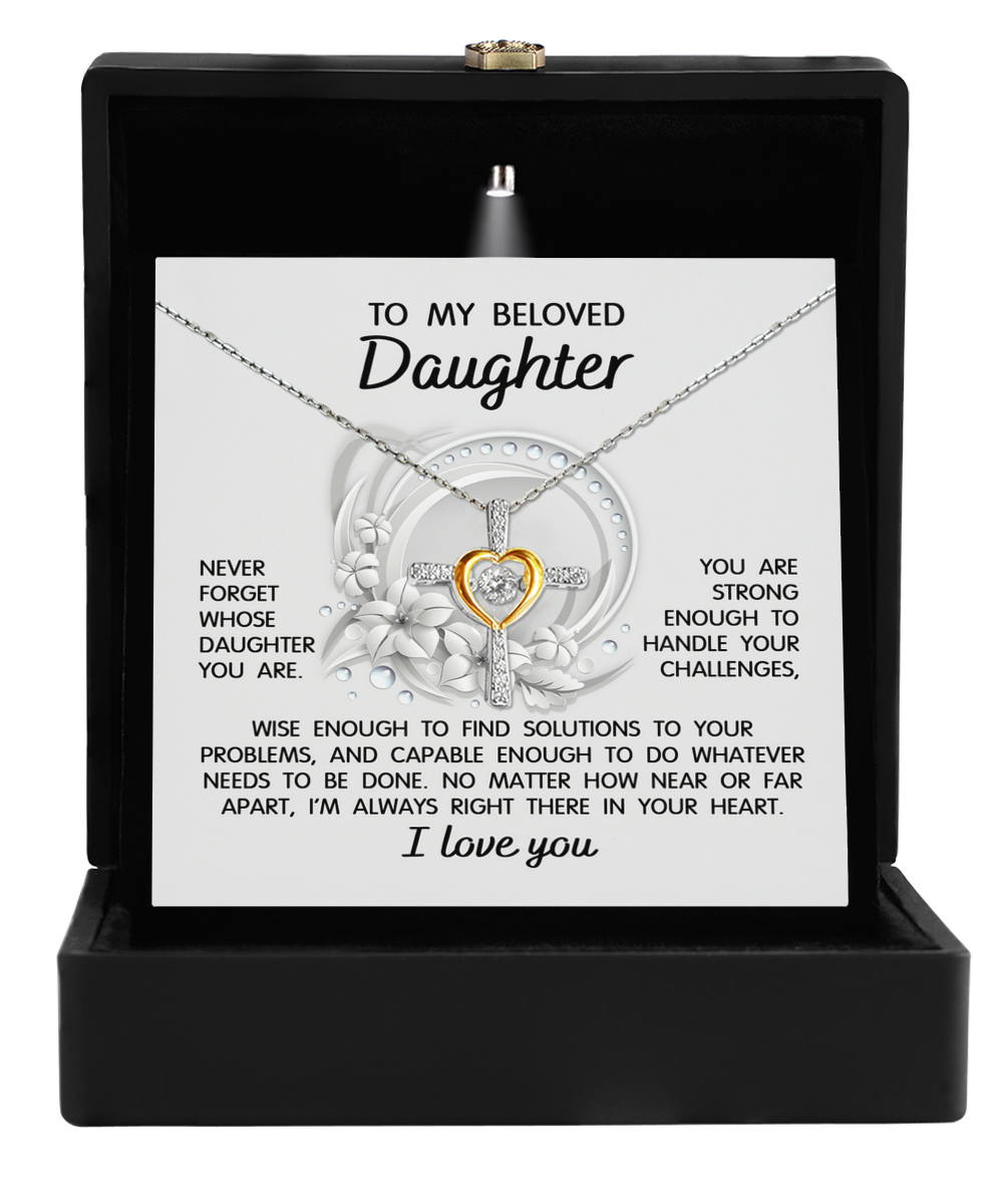 Daughter Cross Necklace - Always Right There