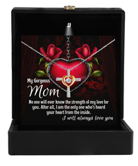 Load image into Gallery viewer, Mom Cross Necklace - Heard Your Heart
