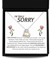 Load image into Gallery viewer, I&#39;m Sorry Heart Necklace - Made You Sad
