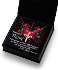 Load image into Gallery viewer, Mom Cross Necklace - Heard Your Heart
