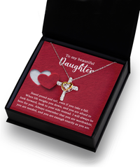 Load image into Gallery viewer, Daughter Cross Necklace - As You Are
