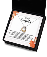 Load image into Gallery viewer, Daughter Heart Necklace - Find Your Light
