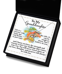 Load image into Gallery viewer, Granddaughter Heart Necklace - Never Travel Alone

