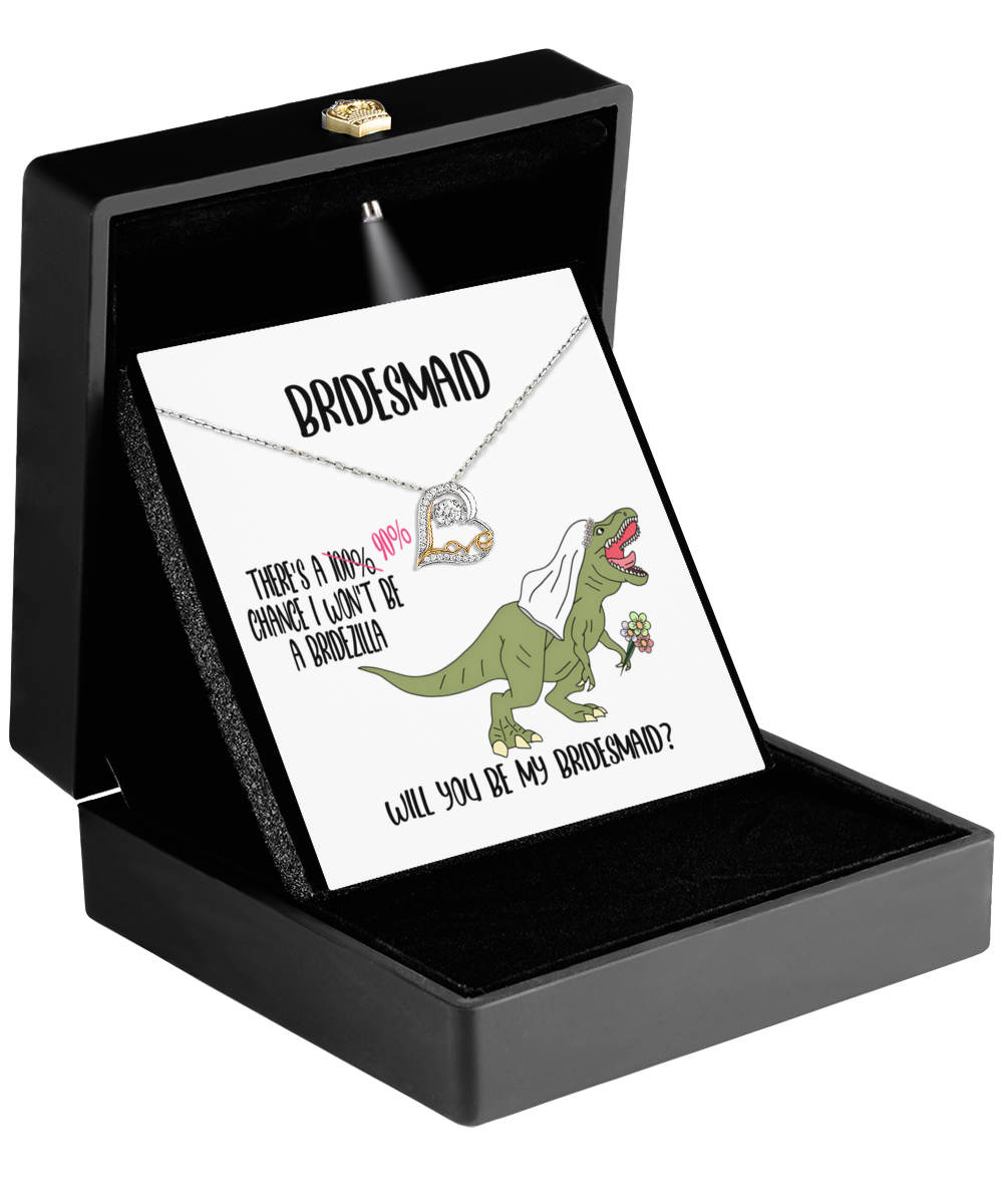 Be My Bridesmaid - Heart Necklace