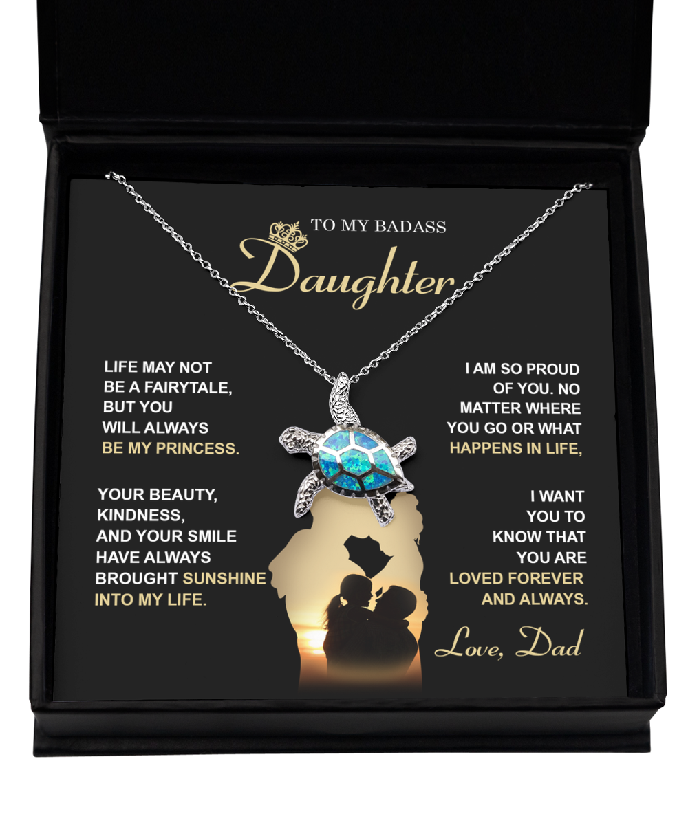 Daughter Turtle Necklace - Be My Princess