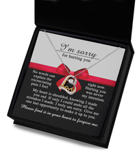 Load image into Gallery viewer, I&#39;m Sorry Heart Necklace - Sad
