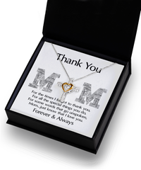 Load image into Gallery viewer, Mom Cross Necklace - Thank You
