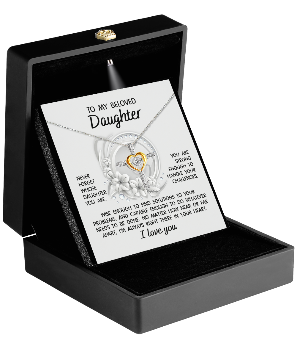 Daughter Cross Necklace - Always Right There