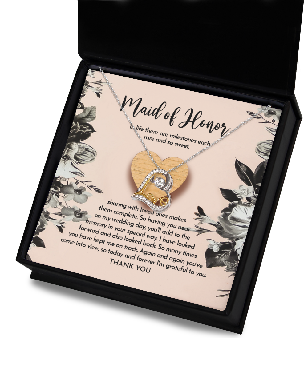 Maid of Honor Heart Necklace - My Wedding Day