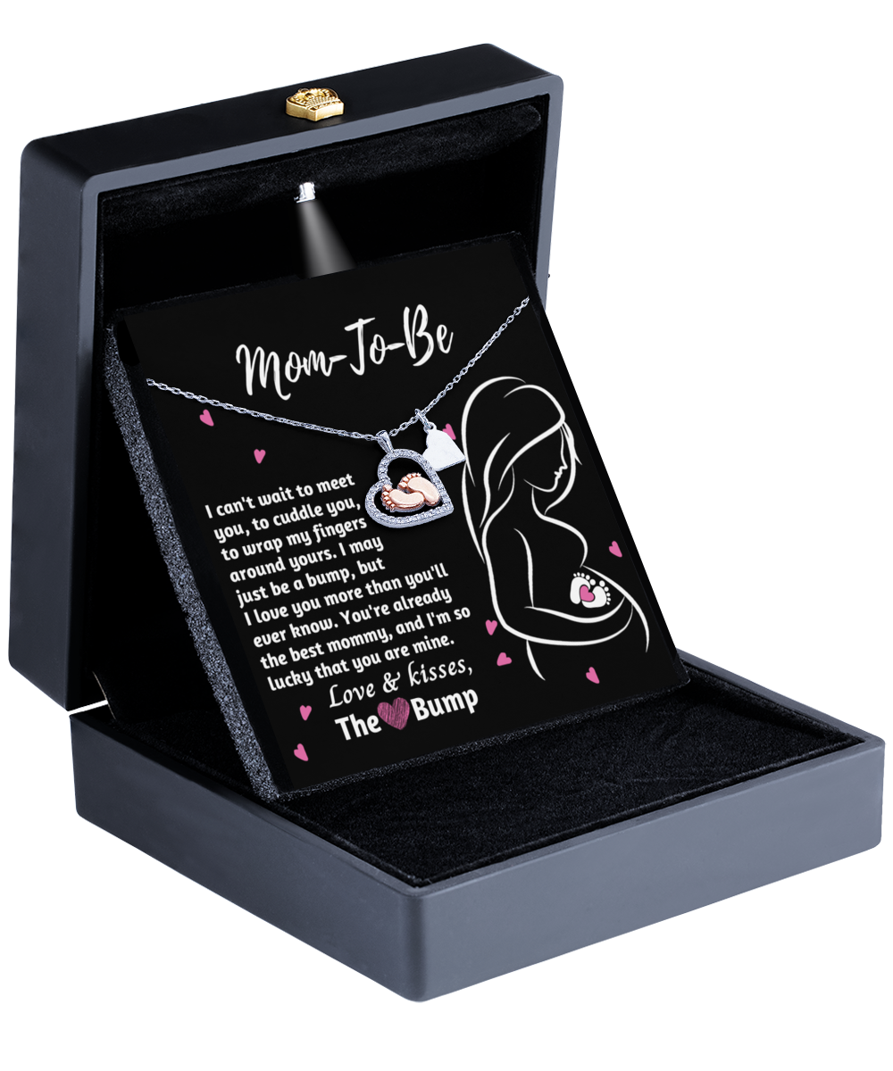 Mom To Be Baby Feet Necklace - Best Mommy