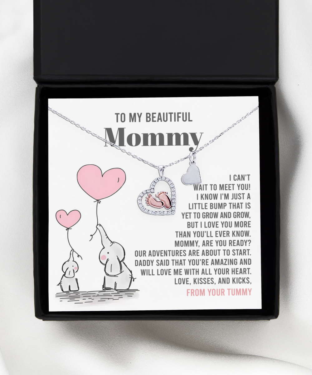 Mama To Be Baby Feet Necklace - All Your Heart
