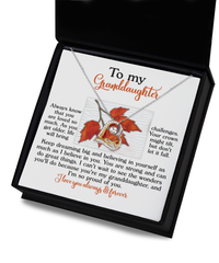 Load image into Gallery viewer, Granddaughter Heart Necklace - Do Great Things
