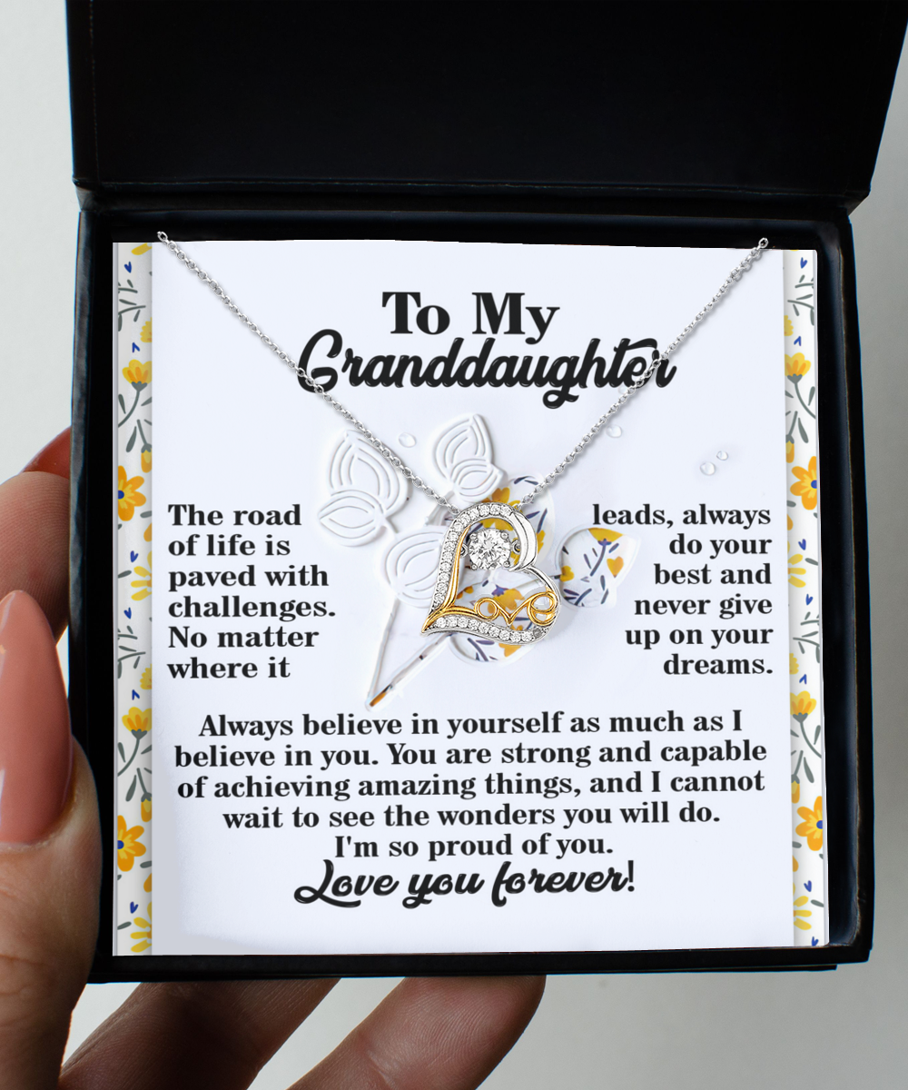 Granddaughter Heart Necklace - On Your Dreams