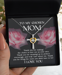 Load image into Gallery viewer, Bonus Mom Cross Necklace - Chosen
