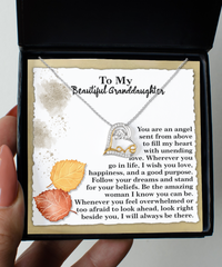 Load image into Gallery viewer, Granddaughter Heart Necklace - An Angel

