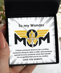 Load image into Gallery viewer, Wonder Mom Cross Necklace - More Than Herself
