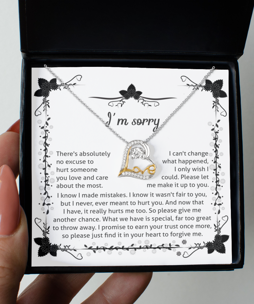 I'm Sorry Heart Necklace - No Excuse