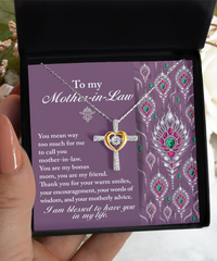 Load image into Gallery viewer, Mother in Law Cross Necklace - Words Of Wisdom
