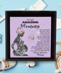 Load image into Gallery viewer, Mom To Be Baby Feet Necklace - Tiny Little Heart
