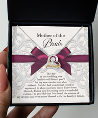Load image into Gallery viewer, Bride&#39;s Mom Heart Necklace - My New Mother
