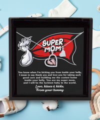 Load image into Gallery viewer, Mama To Be Baby Feet Necklace - Super Mom
