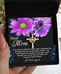 Load image into Gallery viewer, Mom Cross Necklace - Held My Hand
