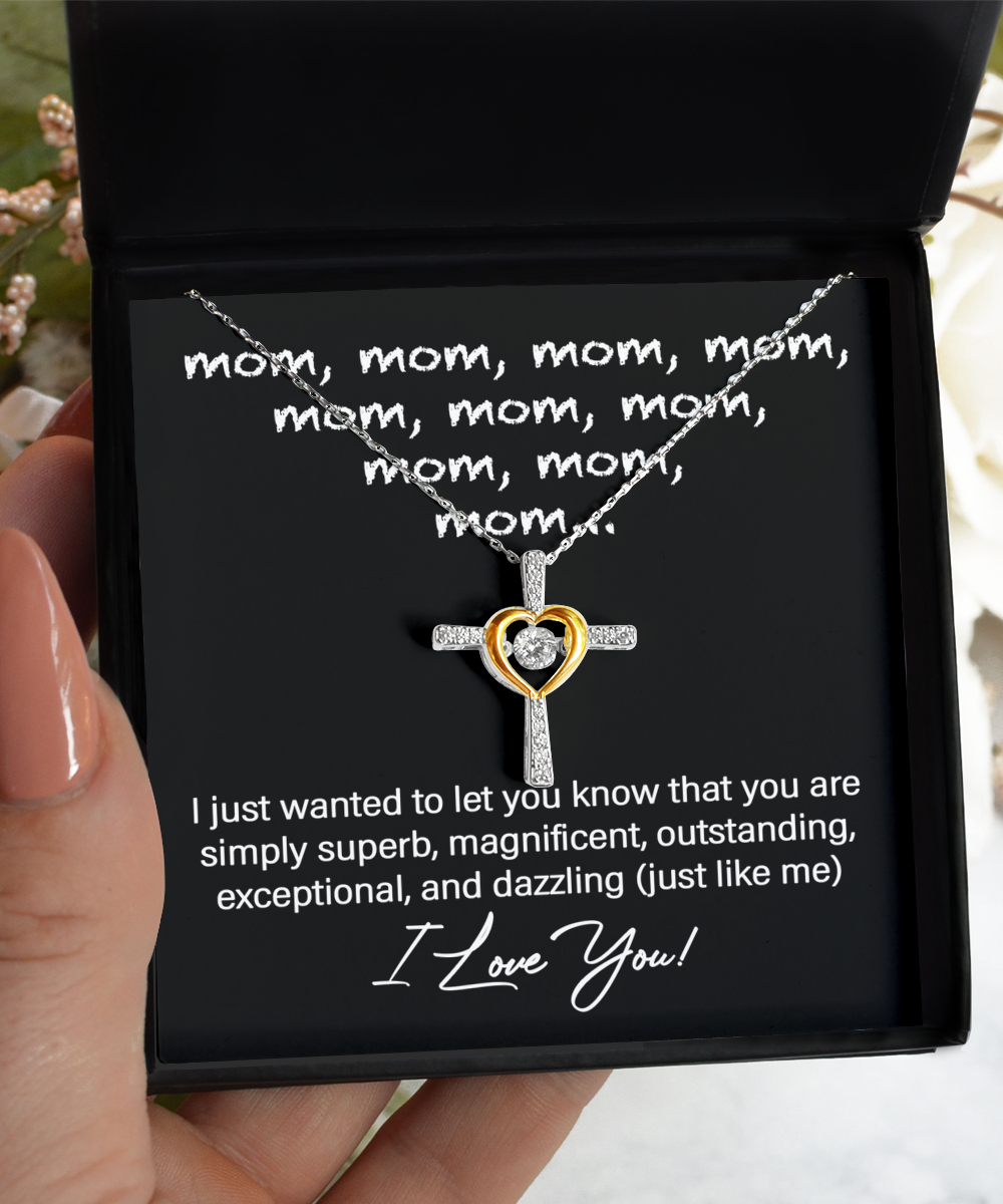 Mom Cross Necklace - Just Like Me