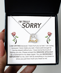 Load image into Gallery viewer, I&#39;m Sorry Heart Necklace - Made You Sad
