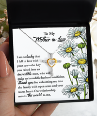 Load image into Gallery viewer, Mother in Law Cross Necklace - Warm Heart
