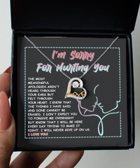 Load image into Gallery viewer, I&#39;m Sorry Heart Necklace - Never Give Up
