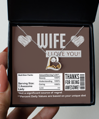 Load image into Gallery viewer, Wife Heart Necklace - Nutrition Facts
