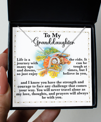 Load image into Gallery viewer, Granddaughter Heart Necklace - Never Travel Alone
