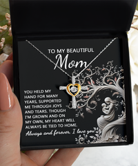 Load image into Gallery viewer, Mom Cross Necklace - On My Own
