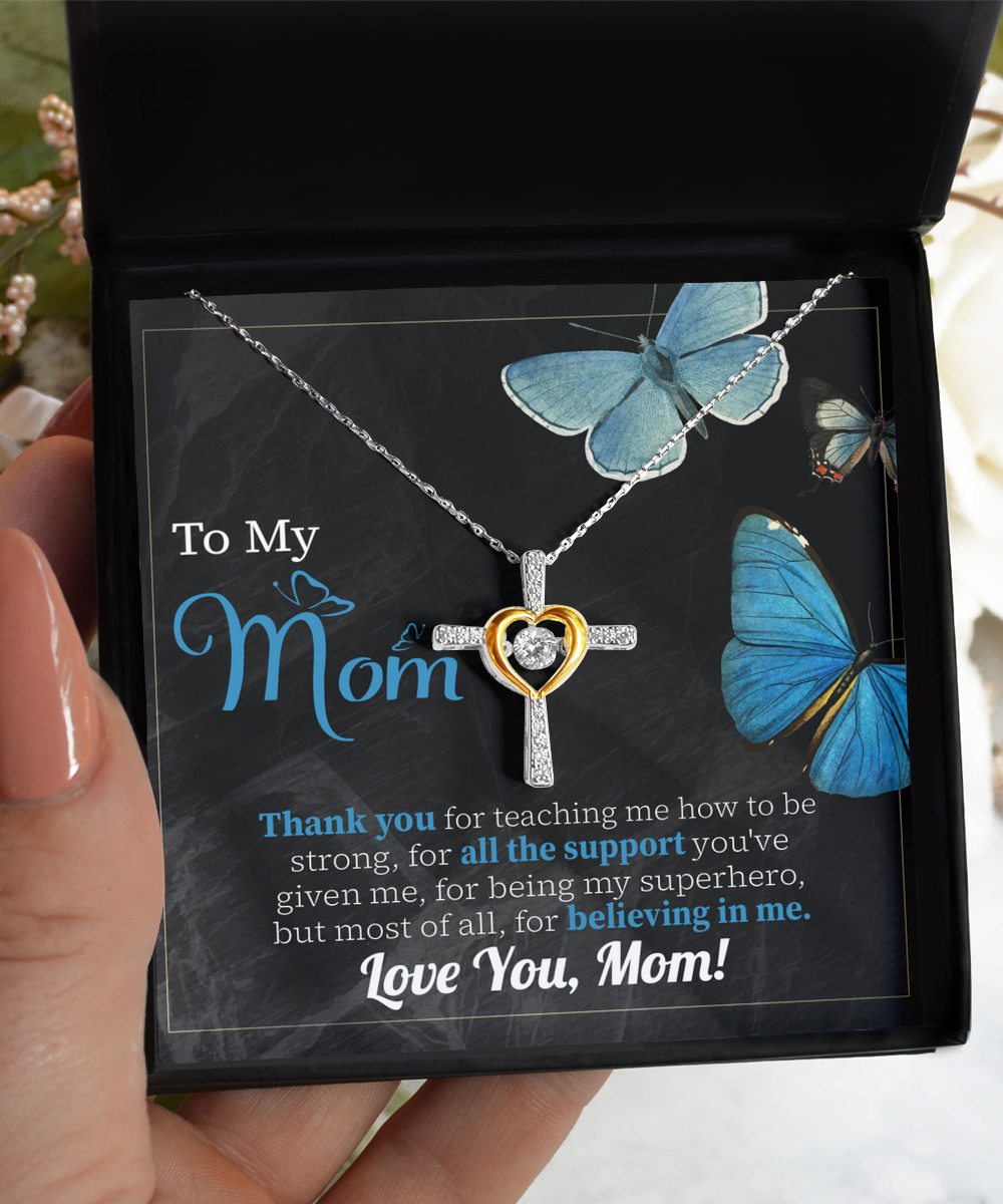 Mom Cross Necklace - Believing In Me